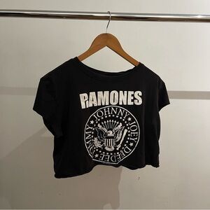 H&M Black Ramones Crop Top